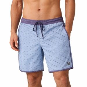 Travis Mathew Men's Board Shorts Light Blue and Gray Size 40